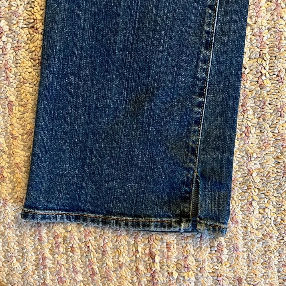 7 For All Mankind Blue Boot Cut Jeans with Vintage Fading - Picture 3 of 6